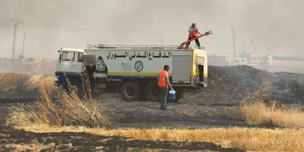 السيطرة على حريق مزرعة في رأس العين بريف الحسكة