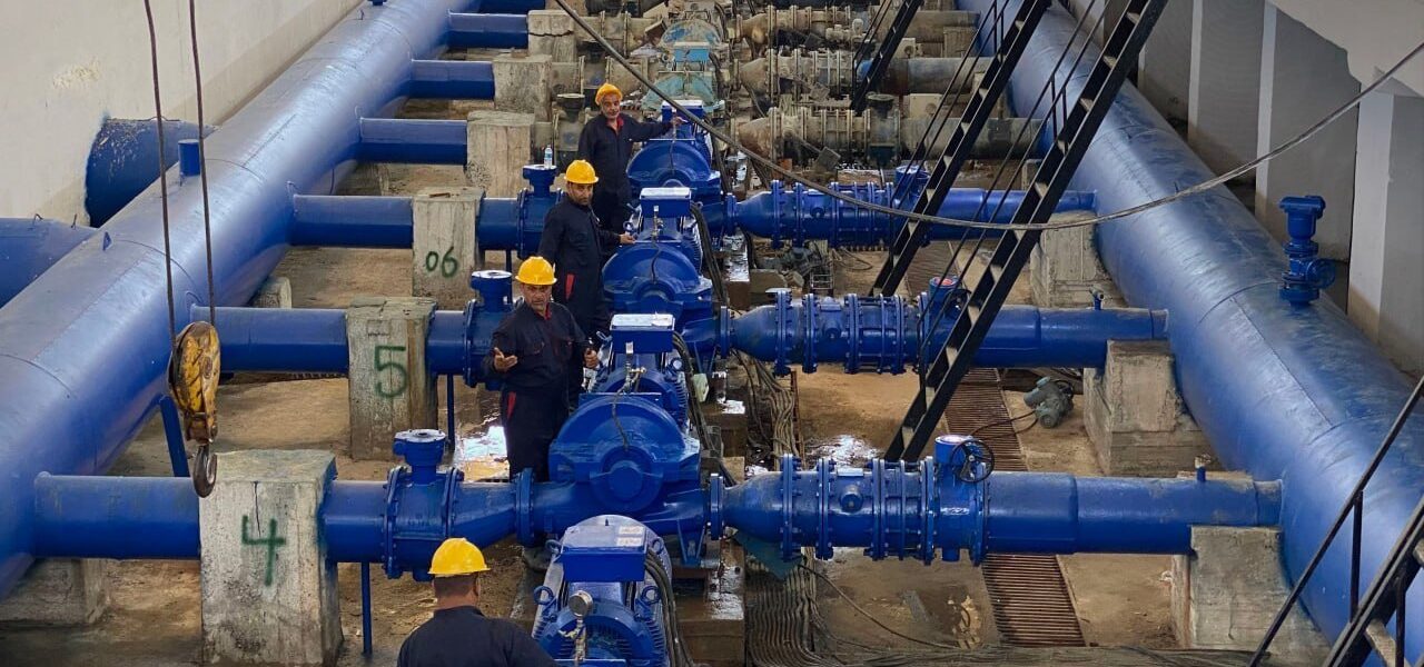 بدء تجربة ضخ مياه محطة علوك في أربعة أحياء بالحسكة