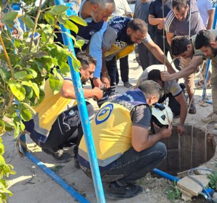 العثور على جثة رجل بعد وقوعه في بئر ببلدة جنديرس في ضواحي حلب