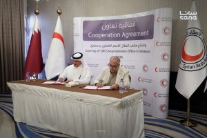 الصليب الأحمر السوري والقطري يبرمان اتفاقية تعاون لتوسيع التعاون التنموي
