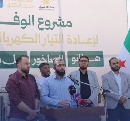 بدء مبادرة لإصلاح أنظمة الكهرباء في أربعة مناطق بحلب.