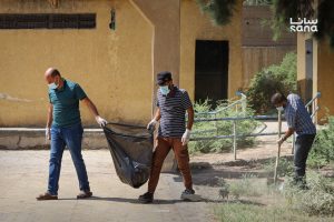 حملة تطوعية لتنظيف مدارس البصيرة في ريف دير الزور