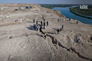 دراسة جيولوجية وجيوفيزيائية في منطقة جهفة الباغوز بدير الزور بعد ظهور شقوق