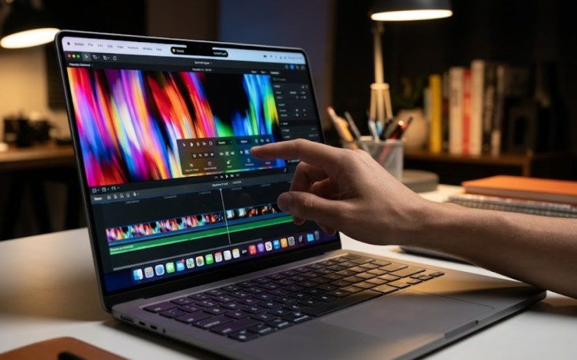 آبل تحدث تغييراً بعد عشرين عاماً وتطلق أول لابتوب ماك بوك برو بشاشة لمس من نوع أوليد.
